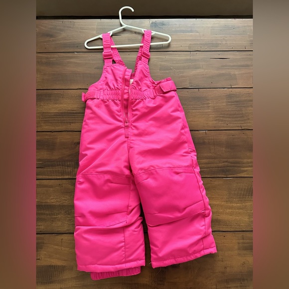 Cat & Jack 18M Hot Pink Snow Pants with Bib - Like New - Picture 1 of 3